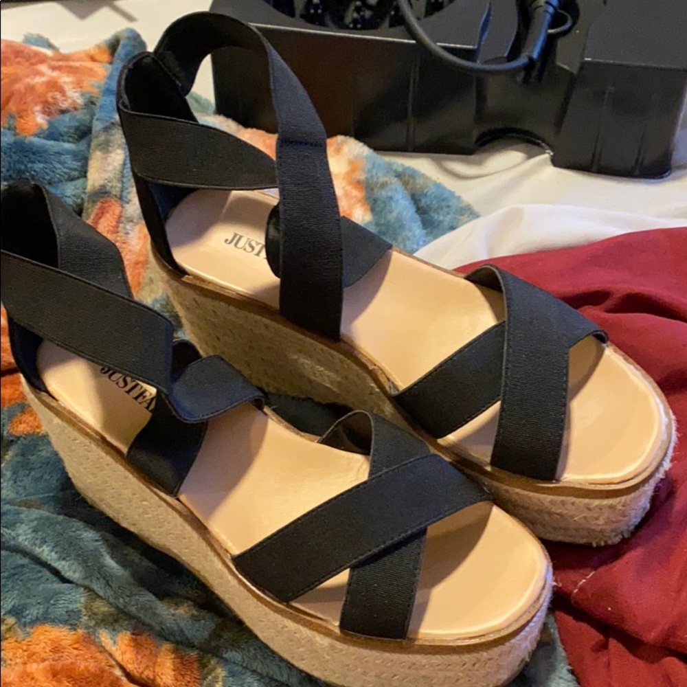 Ankle strap wedges
